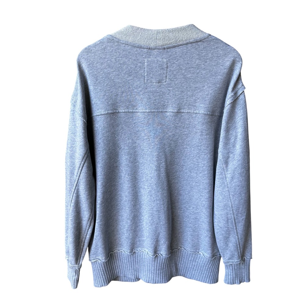 Aerie Sweater Cardigan Oversized V-Neck Button Front French Terry Grey Size XS - Picture 2 of 9